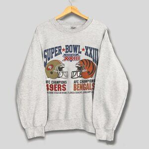 Vintage 1989 Super Bowl XXIII 49ers Vs Bengals Sweatshirt, NFL Men Women Shirt